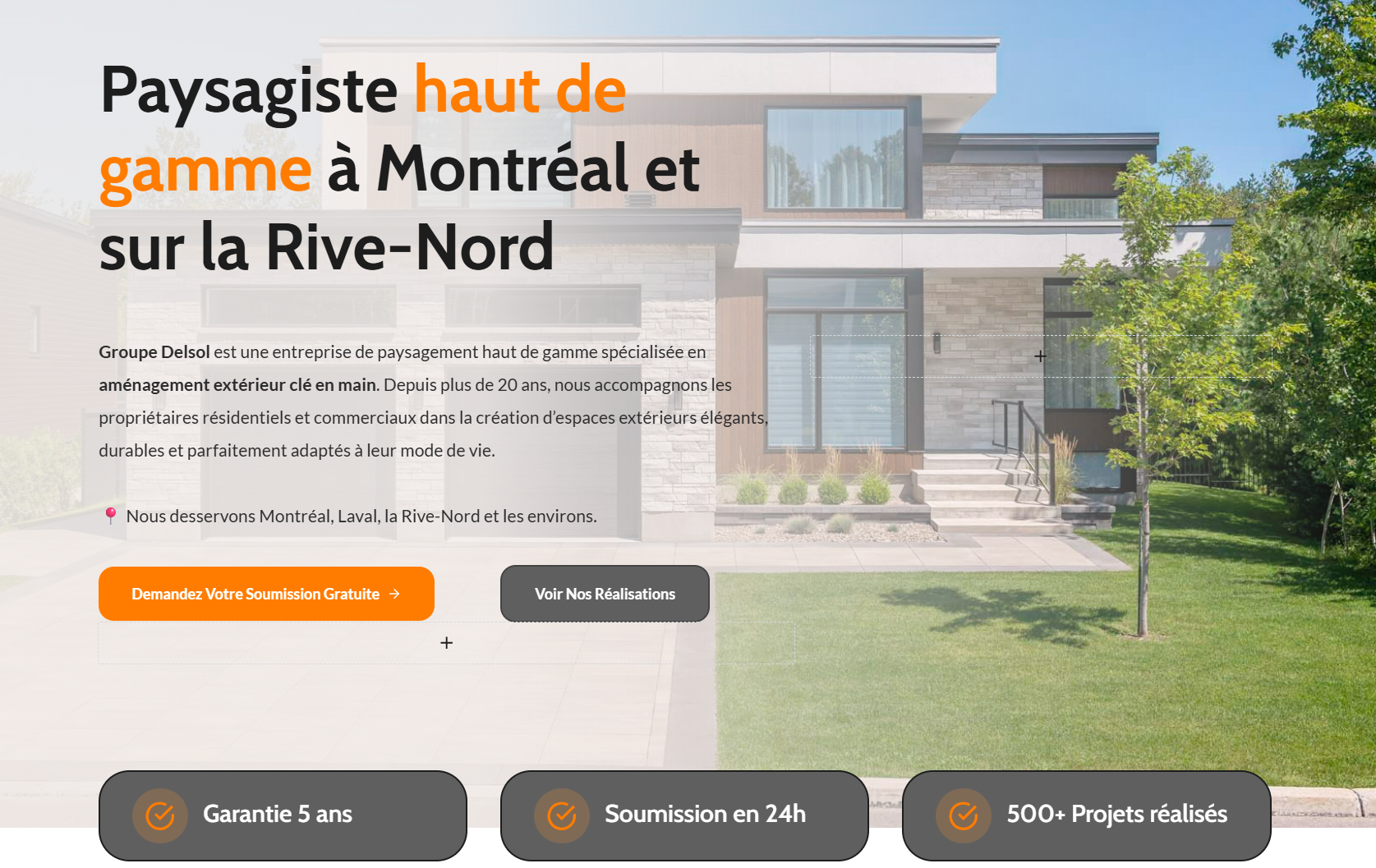 Image du site web Groupe Delsol.ca